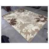 Beige/Brown Floral Rug.