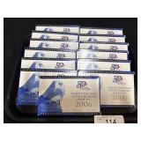 13 2006 U.S. Mint State Quarter Proof Sets.
