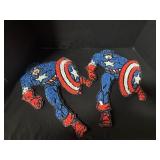 4 Captain America Melted Popcorn Wall Hangings.