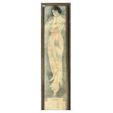 Advertising 1920 Yard Long Calendar Selz Shoes.