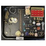 Costume Jewelry, Earrings, Necklaces, Rings.