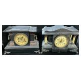 Pair Of Adamantine Mantle Clocks, Seth Thomas.