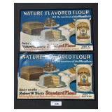 (2) Robert W Wertz Standard Flour Metal Adv Signs