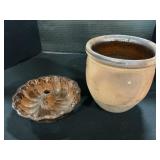 Willoughby Smith Redware Crock & Bundt Pan.