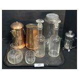Etched Scotch & Bourbon Bottles, Early Jar.