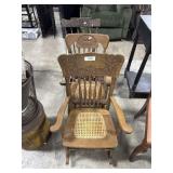 (2) Oak & Cane Childrenï¿½s Rockers, Hitchcock