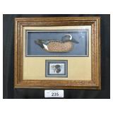 Duck Stamp with Blue-Winged Teal Duck Artwork