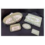 Green Ovenware & Glass Plates.
