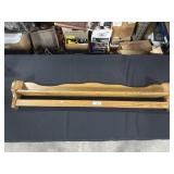 Hanging Oak Quilt Rack/Shelf.