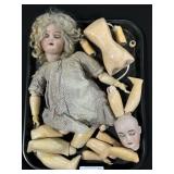 Antique Dolls w/ German Bisque Heads.