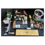 Vintage Buttons, Magnets, Grinders, Cribbage.