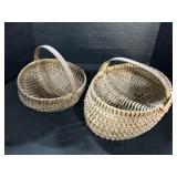 Pair Of Handwoven Baskets.