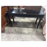 Black Wooden Bench.