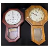 Vintage Wood Pendulum Wall Clocks.