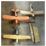 4 Vintage Balsa Wood Model Airplanes.