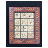 Framed Hetherly Hale Folk Art Watercolor Print.