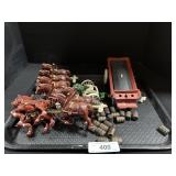 Cast Iron Horse & Carriage Toy.