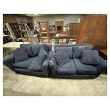(2) Blue Loveseats.