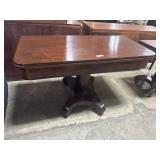 American Empire Flip Top Walnut Parlor Table.