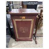 Rustic Waste Can Cabinet.