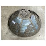 Early Slag Glass Lamp Shade.