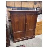 Modern Cherry Media Cabinet.