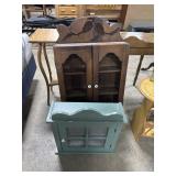 (2) Rustic Pine Wall Hanging Cabinets.