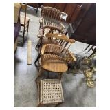 (3) Windsor Style Armchairs.