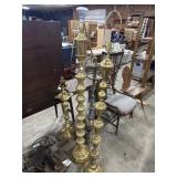 Brass Floor Lamps, Brass Tobacco Hookah.
