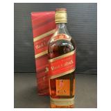 Johnnie Walker Red Label Whisky Bottle W/ Box.