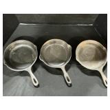 3 No. 5 Cast Iron Skillets.