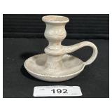Left Handed Russell Henry Redware Candle Stick.