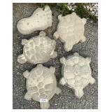 Concrete Turtle & Foot Stepping Stones.