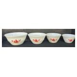 Vintage McKee Milk Glass Boat Nesting Mixing Bowls