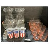 Depression Glass, Michelob Glass, Vases.