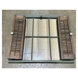 Antique Window Mirror Art w/ Shudders.