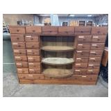Vtg Pine Apothecary Cabinet.