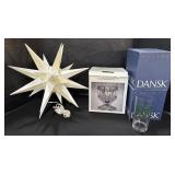 Dansk Holiday Glasses, Crystal Dish.;