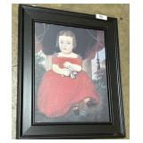 Contemporary Folk Art Print Of Child.