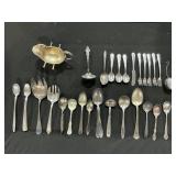 Sterling Silver Spoon, Gravy Boat, Flatware.