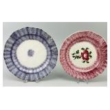 Pair of 19th C Staffordshire Spatterware Plates.