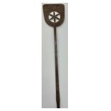 Rare 19th C. Wrought Iron Pierced Star Spatula.