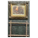 Pair of Folk Art Tramp Hobo Art Picture Frames.