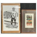 2 Mary Lou Bongiovi Screenprint & Ombrï¿½ Art.