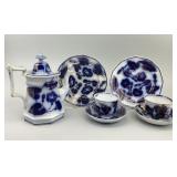 8pc Morning Glory Flow Blue Dinnerware.