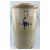 LARGE Fred H. Weeks Blue Bee Sting Lidded Jar.