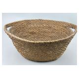 Large Primitive Rye Woven Basket.