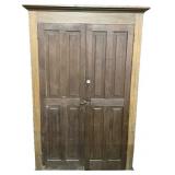 19th C. Primitive Country Farmhouse Cupboard.