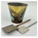 Amsco Eagle Tin Litho Sand Pail & Shovels.
