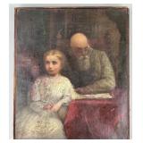 Jennie Burr Style Oil on Canvas Circa Late 1800s.